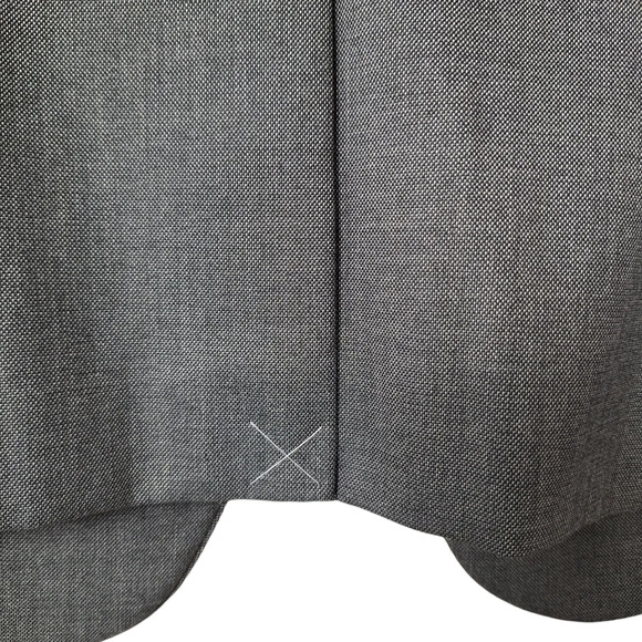 Ann Taylor Sz 8 Sharkskin Iced Slate Gray Two-Button Lined Blazer Jacket Pockets - Picture 10 of 16